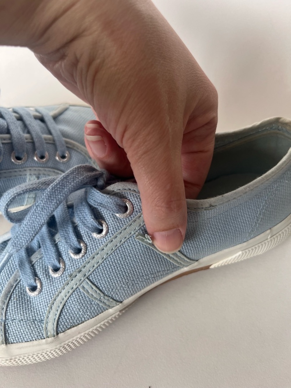 Superga Sky Blue Classic Canvas Sneaker Women’s Size 37 - Picture 6 of 9